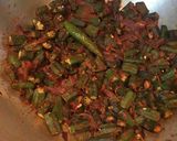 A picture of step 7 of Masala Bhindi.