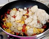 金銀腸炒飯的食譜步驟4照片