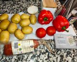 Foto del paso 1 de la receta: Pimientos rojos quesobrasada