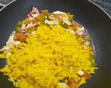 A picture of step 2 of Chicken strips and rice.