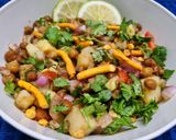 A picture of step 1 of 4 min Chola Makha or Black Chana Chaat.