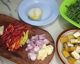 Foto langkah ke 2 dari resep Oseng tahu + kacang panjang.