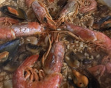 Foto del paso 19 de la receta: Paella de marisco en sartén, con caldo dashi, (Japón), paso a paso