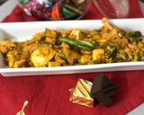 A picture of step 3 of Chicken Bharta.