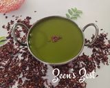 A picture of step 4 of Pudina Anardana Chutney/Mint and Dried Pomegranate Chutney.