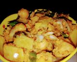 A picture of step 3 of Chana aloo mix chat.
