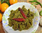 A picture of step 2 of Raw Banana Peel Chutney.
