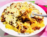 Hình bước làm 4 của món Nui Xào Thịt Bò Phô Mai