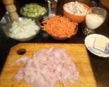 Foto del paso 1 de la receta: Tarta de hongos y pollo