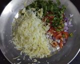 A picture of step 4 of Suji ka cheela.