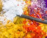 A picture of step 2 of Plantain fritters.