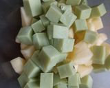 Foto langkah ke 6 dari resep Salad buah mixed agar agar matcha.