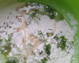 A picture of step 2 of Ricechapati#flourchallenge.