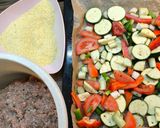 Tepsis húsgolyók zöldségekkel mediterrán módra recept fázis 4 fotója
