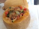 Calabaza rellena con verduras