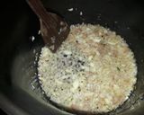 A picture of step 2 of Mushroom risotto.
