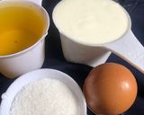 A picture of step 2 of Basboussa (semolina Cake).