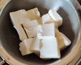 A picture of step 1 of Paneer ki Kadhi.
