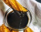 A picture of step 9 of Churros coated in cinnamon sugar🤤.