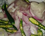 A picture of step 1 of Aloo ki qatliyan.