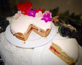 Foto del paso 6 de la receta Bizcocho San Valentín de Nata Relleno de Mermelada con cobertura de Queso Crema