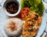 Foto langkah ke 5 dari resep Dadar Ayam Pokcoy Sambal Kecap.