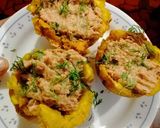 Foto del paso 5 de la receta: Canastilla de plátano verde rellenas de atún en salsa rosada
