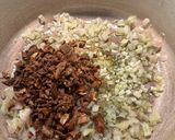 A picture of step 4 of Mushroom Risotto with Peas.