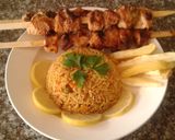A picture of step 7 of Rice with Shish Tawook - Delicious 😍😋.