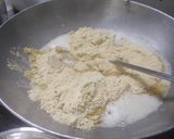 A picture of step 1 of Atta Halwa.