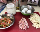A picture of step 1 of Sonoran-Style Migas (Tortillas with Eggs).