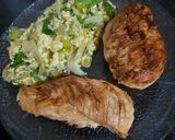 Foto del paso 6 de la receta: Churrasquitos de pollo y revuelto de zapallitos