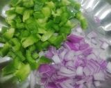 A picture of step 1 of Ahemdabadi 3-layered Sandwich.