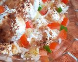 A picture of step 4 of Chana chaat dahi ballay.