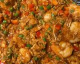 A picture of step 2 of Nasgor Udun (UDang tUNa)/Tuna Shrimp Fried Rice.
