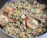 A picture of step 4 of Mixed Fried Rice.