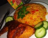 A picture of step 1 of Fried jolof.
