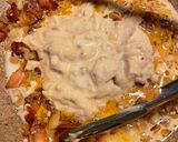 A picture of step 2 of Green bean casserole with homemade fried onions.
