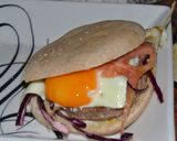 Foto del paso 2 de la receta: Sándwich de hamburguesa en Pan pita con masa madre y semillas