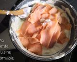 Une image de l'étape 2 de Pâte à la crème, saumon fumé et courgettes.