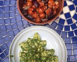 A picture of step 6 of Gnocchi with basil pesto.