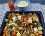 Foto langkah ke 7 dari resep Roasted Chicken with creamy sauce.