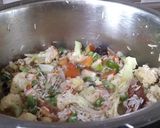 फुलकोबी तुरीच्या दाण्याचा पुलाव : (fulgobi turichya danyacha cauliflower pulao recipe in marathi) रेसिपी स्टेप 3 फोटो