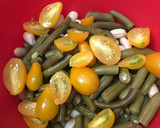 A picture of step 1 of Green and White Bean Salad.