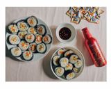 Hình bước làm 5 của món Kimbap HQ (Cơm cuộn)