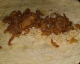 A picture of step 8 of Iz's Pulled Pork Burrito.