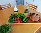 A picture of step 1 of Puglian Panzanella.