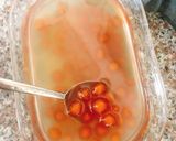 Hình bước làm 1 của món Chè xoài nếp cẩm trân châu