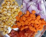 A picture of step 2 of Corn Handi Pulav.