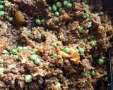A picture of step 5 of Gobhi matter keema masala.